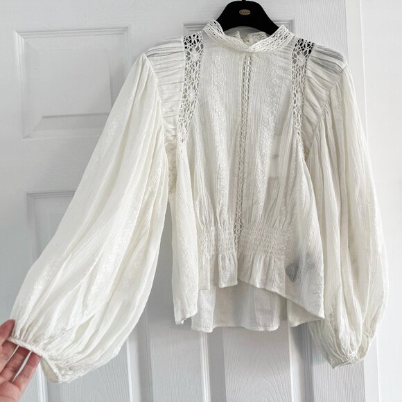 Isabel Marant Etoile "Jassie" Blouse in White, Size 34 (fits like XS) - Picture 4 of 14
